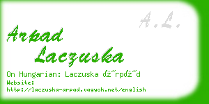 arpad laczuska business card